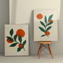 Wallity Conjunto de 2 Cuadros Decorativos de Lienzo Multicolor 50 x 70 cm